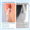 XLIUAX 50Pcs Clear Silicone Earring Backs for Droopy Ears, Earring