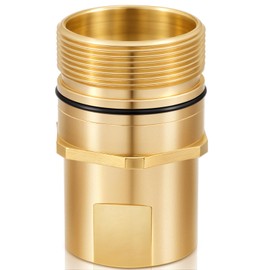 Otoolling Wet-line Wing Nut Hydraulic Quick Disconnect Male Coupler, Heavy Duty Brass for Live Dump Trailer Hydraulic Systems (1-1/4" Npt)