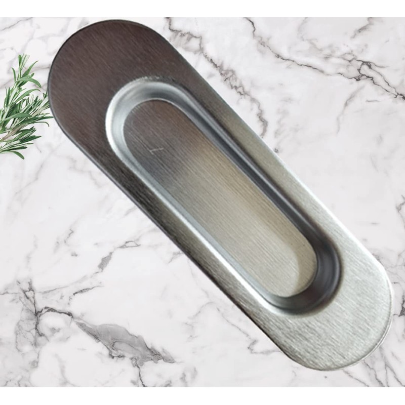 Universal Hardware Oval Pull Finger Recessed Door Handle Recessed Flush