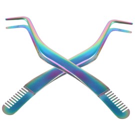 Outanaya 2pcs Professional Eyelash Applicator Tool Lash Tweezers Fine Pointed Tips for Easy Eyelash Extensions and Makeup Application Convenient and Portable Beauty Accessory