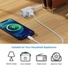 TiFFCOFiO Indoor Extension Cord, 2 Prong 6 Feet Extension Cord,