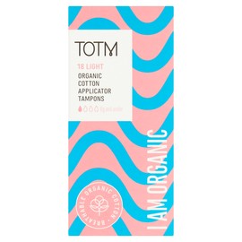 TOTM Organic Cotton Light Applicator Tampons, Pack of 18