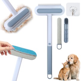 Multifunctional Pet Hair Remover,4-in-1 Multifunctional Hair Removal Brush,Carpet Brush for Pet Hair,Removal Brush Tool,Reusable Fur Broom,Cleaning Products for Couch Carpet Car Glass,Chirping Cat Toy