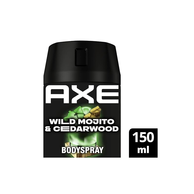 Axe Bodyspray Wild Mojito & Cedarwood Deo ohne Aluminium sorgt