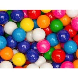 Bubble Chewing Gum Balls One Inch Gumballs Assorted Flavors 1 Pound Bag