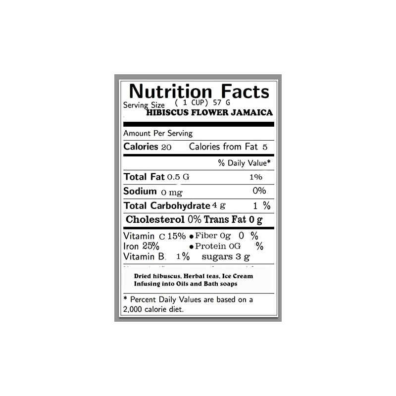 100% ORGANIC Premium Dried Cut Hibiscus Flowers Tea, Jaimaica Tea