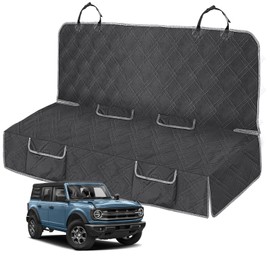 Kistrba Dog Car Seat Cover Compatible with Ford Bronco 4 Door 2021-2025, Waterproof Pet Bench Seat Cover for Back Seat, 600D Heavy Duty Scratch Proof Nonslip Truck Seat Covers for Dogs