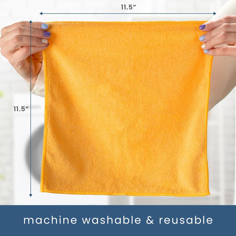 S&T INC. 25 Pack Microfiber Cleaning Cloth, Bulk Towels for