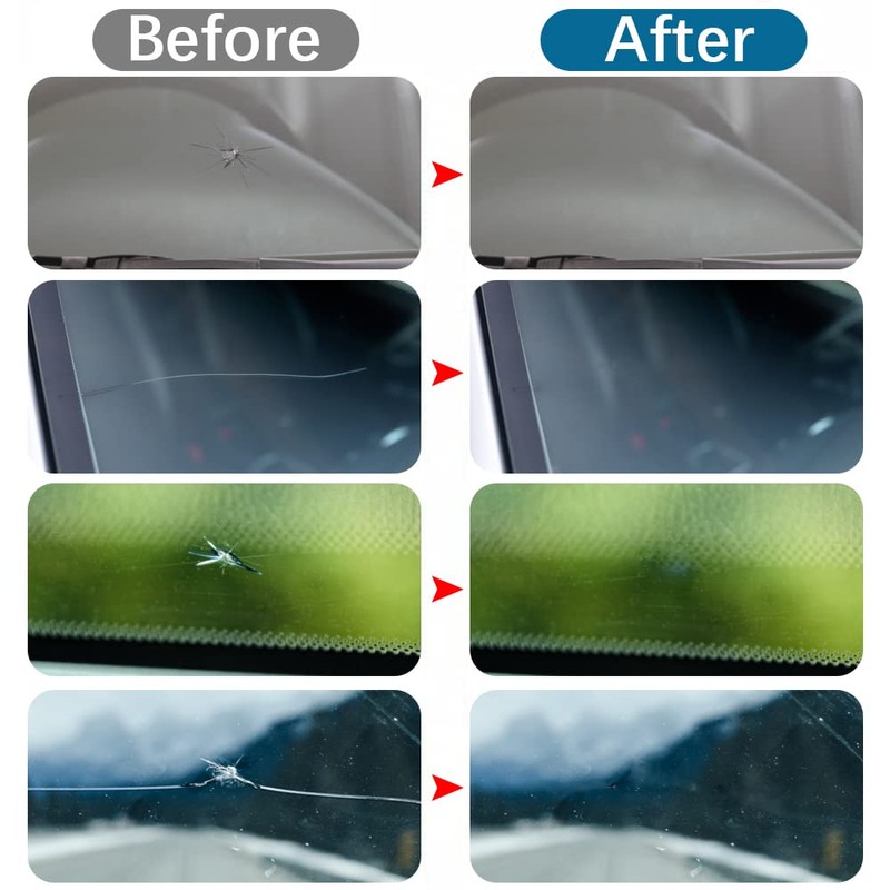 Windshield Crack Repair Kit, Car Window Cracks Gone Glass Repair