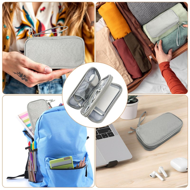 Bliceon Travel Cable Organizer Bag 3-Layer Water-Resistant Pouch All-in-One Portable