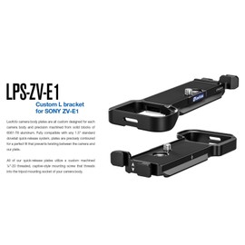 For Sony Leofoto LPS-ZV-E1 Black L Plate for Sony Alpha ZV-E1