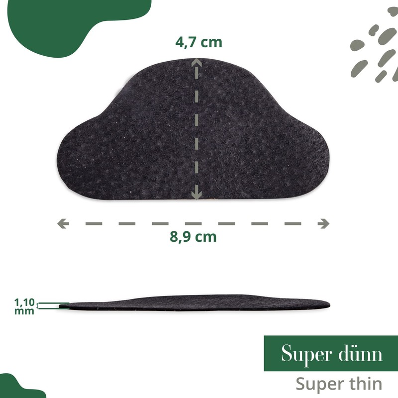 Omniskus 4 Pairs Leather Heel Protector Heel Support Heel Cushion