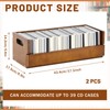 CroBlissful 2 Set Wooden CD Storage Box Holder Shelf Cassette