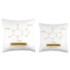 Good Vibes Gifts Caffeine Molecule Throw Pillow, 18x18, Multicolor