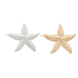 Vaguelly 2Pcs Sea Star Hair Clips Fashionable Bobby Pins for Women Stylish Hairpins for Parties and Weddings Durable Material Elegant Accessories