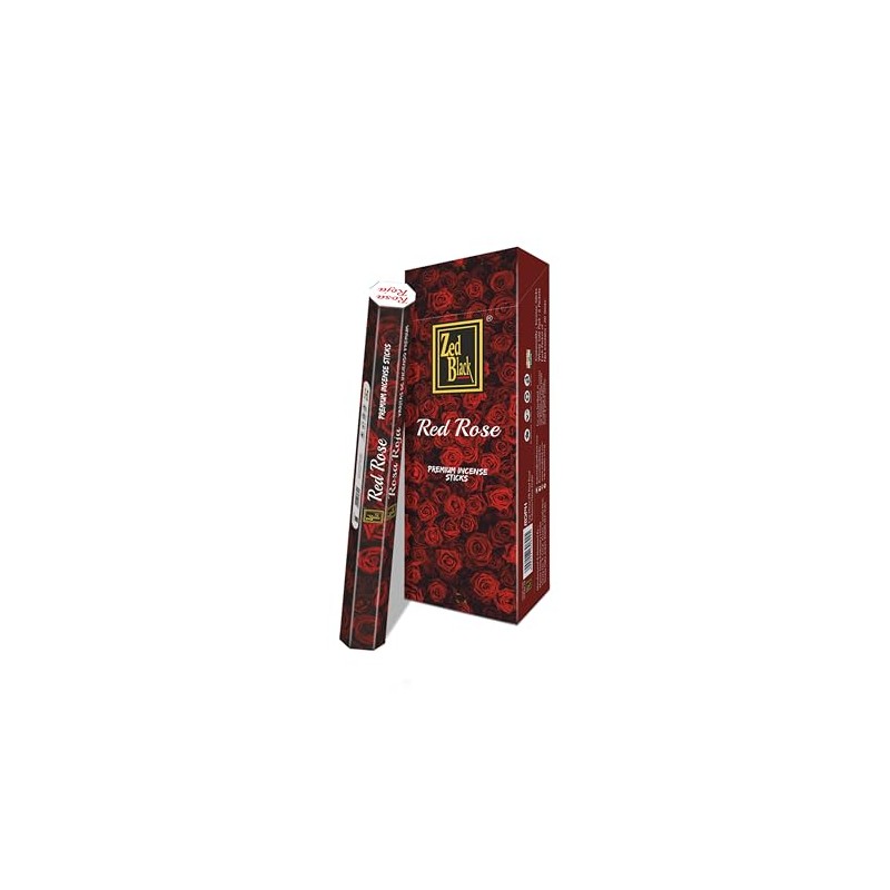 ZED BLACK Z004 Red Rose Incense Sticks, 20 Sticks x