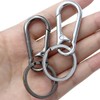 NLQHOPTS 4 Packs Metal Keychain Holder with Key Ring，Key Chain