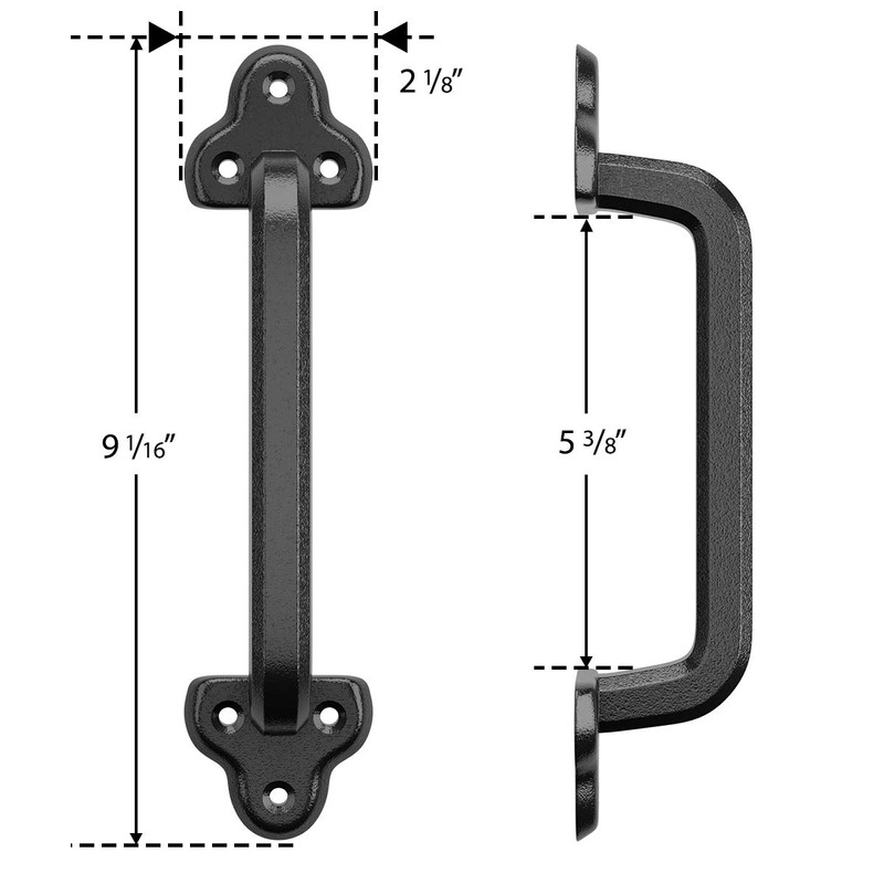 SMARTSTANDARD Heavy Duty 9" Antique Barn Door Handle, Large Rustic