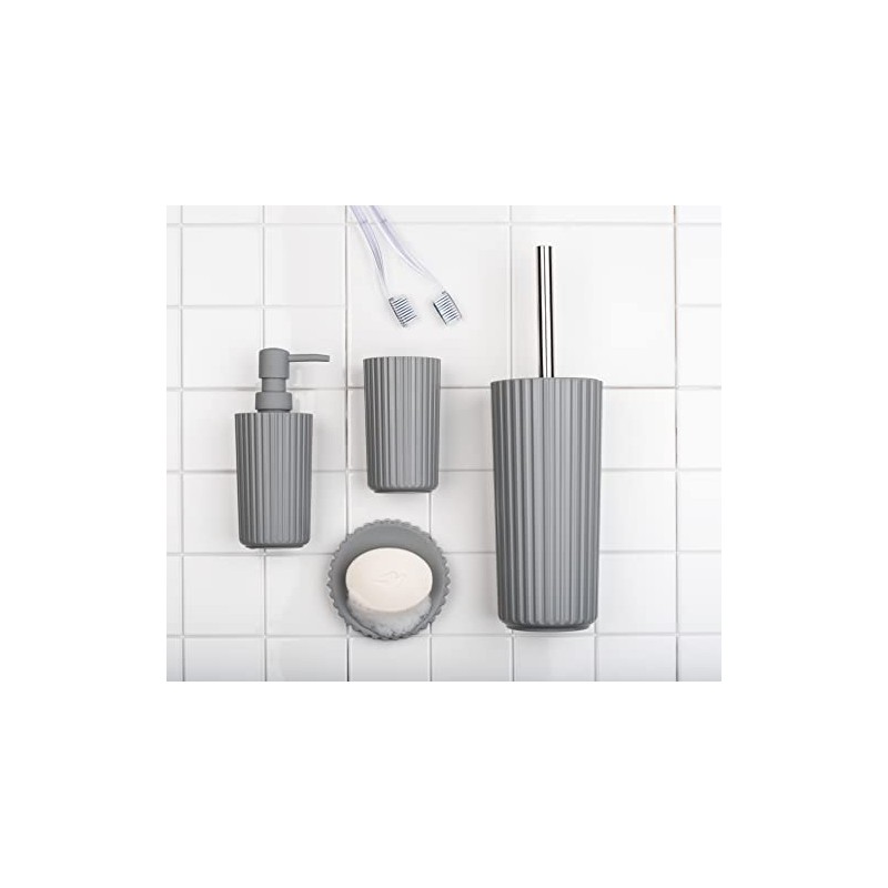 Wenko Soap Dispenser, Polypropylene (PP), Grey, 18 x 7 x