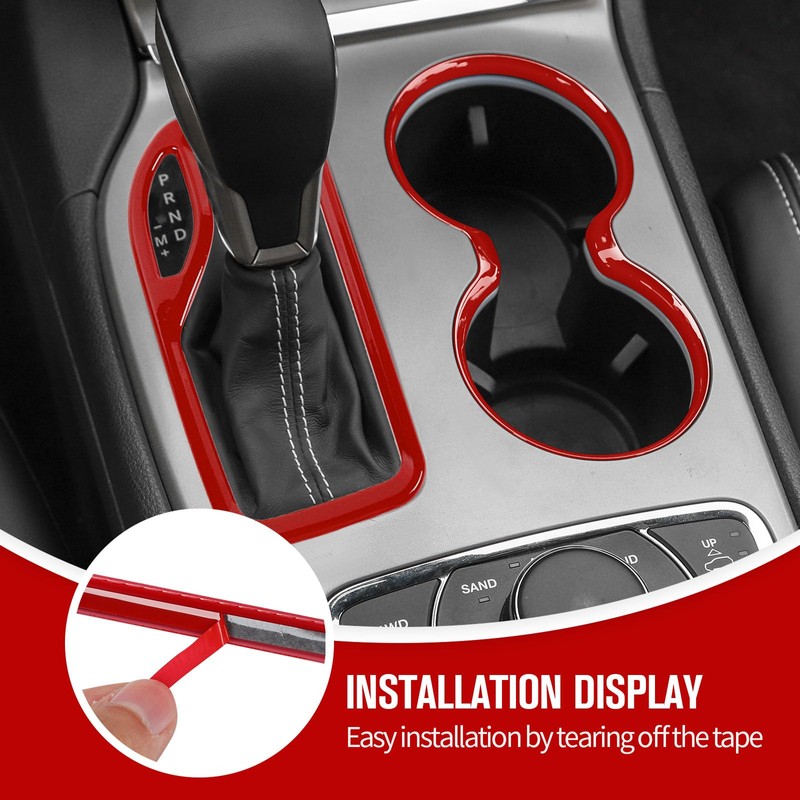 JeCar Front Cup Holder Gear Shift Panel Trim Compatible with