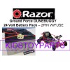 YB BATTERY New! 24V Battery Pack for Razor GROUND FORCE DUNEBUGGY V1+ 2 pin w/fuse