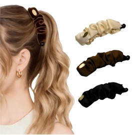 WENJESO High Ponytail Banana Clip Set of 3 Non Slip for Both Thick and Thin Hair for Women and Girls-C