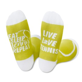 InnoBeta Tennis Gifts for Tennis Lovers & Coach for Christmas & Birthday, One Size Crew Socks