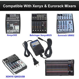 17.5vx2 Ac Power Adapter for Behringer Mxul5 Eurorack Mixer (FX MX5-MP3)