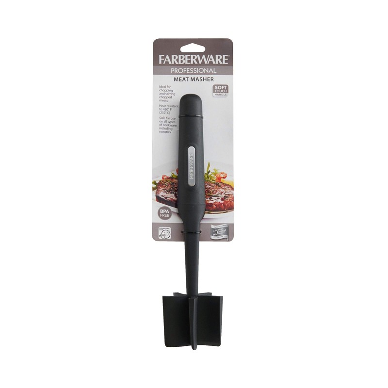 Farberware Professional Soft Handled Meat Masher Chopper Smasher Ground Beef,