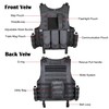 MGFLASHFORCE Tactical Airsoft Vest Adjustable Modular Paintball Vest (Black)