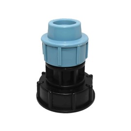 MACHSWON s60x6 Adapter IBC Tank Thread Connector for Mdpe Water Pipe Fittings Straight Outlet 25mm
