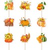 27PCS Thanksgiving Pumpkin Cupcake Picks