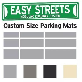 EASY STREETS N SCALE ROADWAY SYSTEM - AGED ASPHALT - CUSTOM MAT SIZE - 4" X 4"