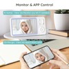 BOIFUN 2K Ultra HD Smart Baby Monitor Camera, App&5'' Screen