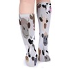 1 Pair Knee High Stockings, Long Soft Compression Crew Foot