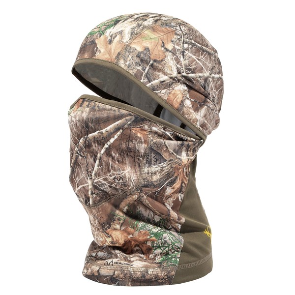 HOT SHOT Men's Grouse Stretch Polyester Convertible Balaclava, Realtree Edge, One Size