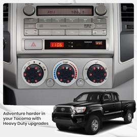 AC Heater Knobs (Set of 3) for Toyota Tacoma 2005-2015 - Air Conditioning Control Switch Knob Buttons - Climate Control Knobs for 2nd Gen Tacoma Accessories - Heater Temperature HVAC Fan Control Knob