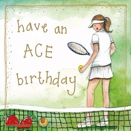 Alex Clark Tennis Ace Foil Birthday Card