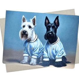Whitman and Daughter Scottish Terrier Birthday Card (1 Premium Card, 5X7 Inch) scottie dog clothes card blank for every occasion like coach thank you, or thinking of you - 738