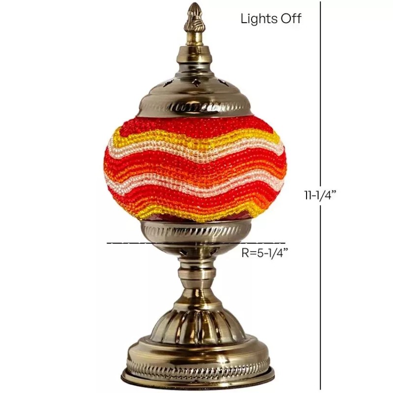 Handmade Stained Glass Mosaic Table Lamp Light Turkish Moroccan For