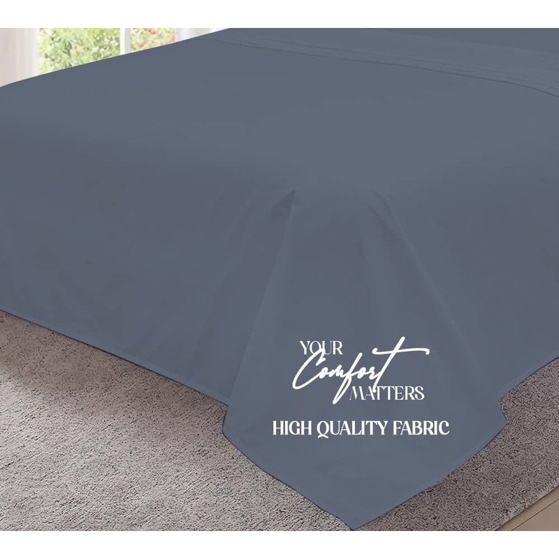MistyMorning Flat Sheet, Soft & Premium quality Bedding & Linen,