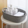 CIKI HOME Woven Cotton Rope Storage Basket, Cube Changing Table