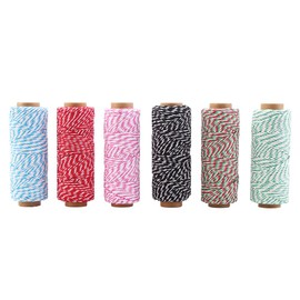 DECORA 328 Yard Bakers Twine Cord Cotton String Rope for Gift Wrapping, Arts Crafts Pack of 6