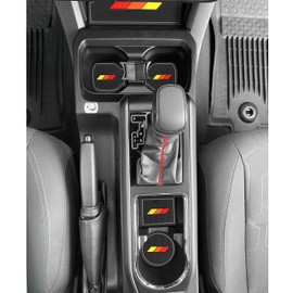 SENSHINE Custom Liners for Toyota Tacoma Accessories 2016-2021 2022 2023 Non-Slip Anti Dust Liner Cup Holder, Center Console, and Door Pocket Inserts Mats Premium Interior (Double Cab) (Gray Trim)