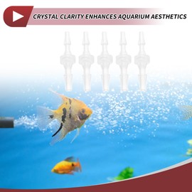 HEROFFIX 5 Pcs Aquarium Plastic Hose Barb Fitting 1/16" to 3/32" Hose ID Connectors Clear Plastic