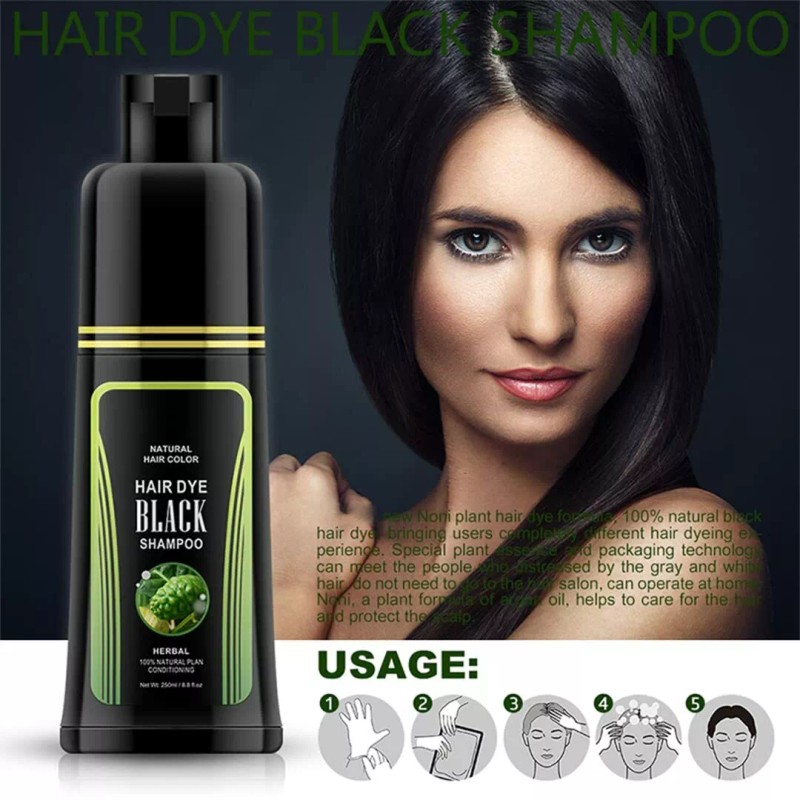 Mokeru (🥇USA SELLER)250ML Natural Herbal Black Hair Color Dye Shampoo