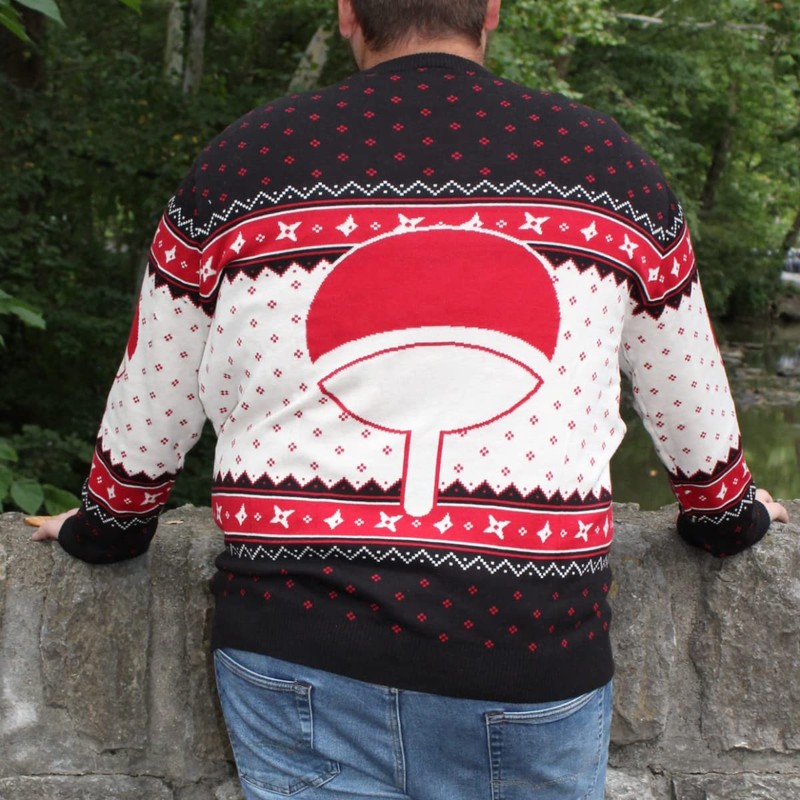 Ripple Junction Naruto Shippuden Adult Christmas Sweater Sasuke Uchiha X-Mas