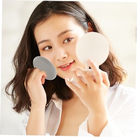 Beavorty Elegant Ellipse Edged Powder Puff Pieces Soft Fluffy Makeup Puff Portable for Women for Kinds of Makeup Easy to Clean