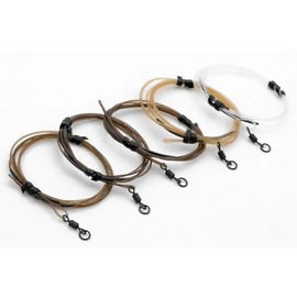 Korda Dark Matter Leader Ring Swivel Clear 1m 30lb – Invisible Carp Fishing Leader, Anti-Tangle, No-Trace Safety, Perfect for Helicopter & Chod Rigs