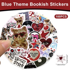 Mrltau Pack of 100 Aesthetic Stickers, Vinyl Kindle Stickers, Downtown Girl Bookish Stickers, Waterproof Laptop Stickers, Aesthetic Cute Stickers, Y2k Sticker
